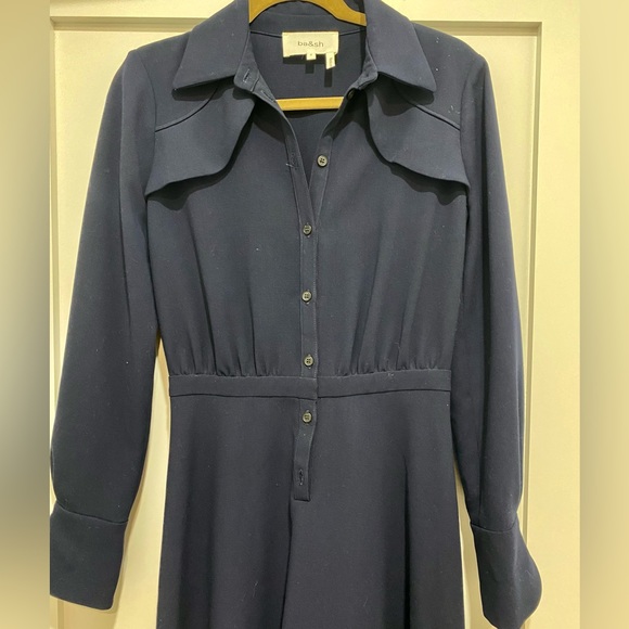 ba&sh navy button shirt dress - Picture 4 of 4